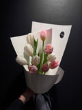 0A0 Pinky & White Tulips Bouquet