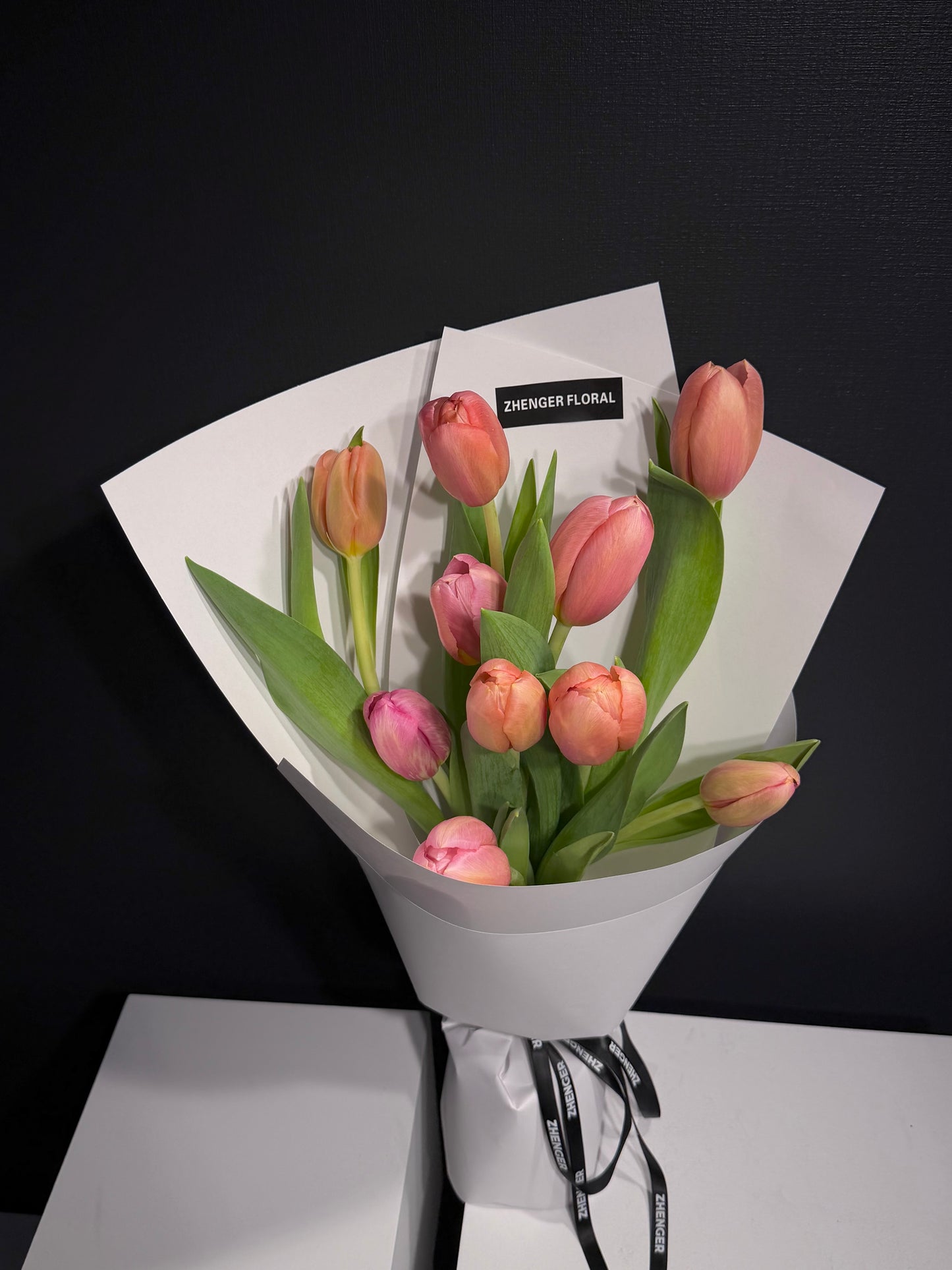 A Peach Glow Tulip Bouquet